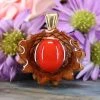 TEP Pendants Red Coral 2 TEP Pendants Red Coral