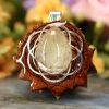 TEP Glowing Rutilated Quartz With Silver Seed Of Life Pendants 1 TEP Glowing Rutilated Quartz With Silver Seed Of Life Pendants
