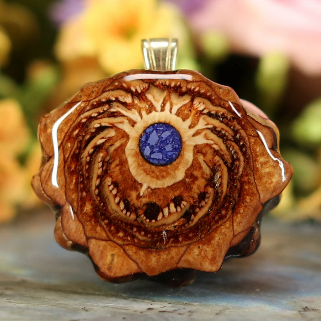 TEP Pendants Crushed Lapis (Glows) 3 TEP Pendants Crushed Lapis (Glows)