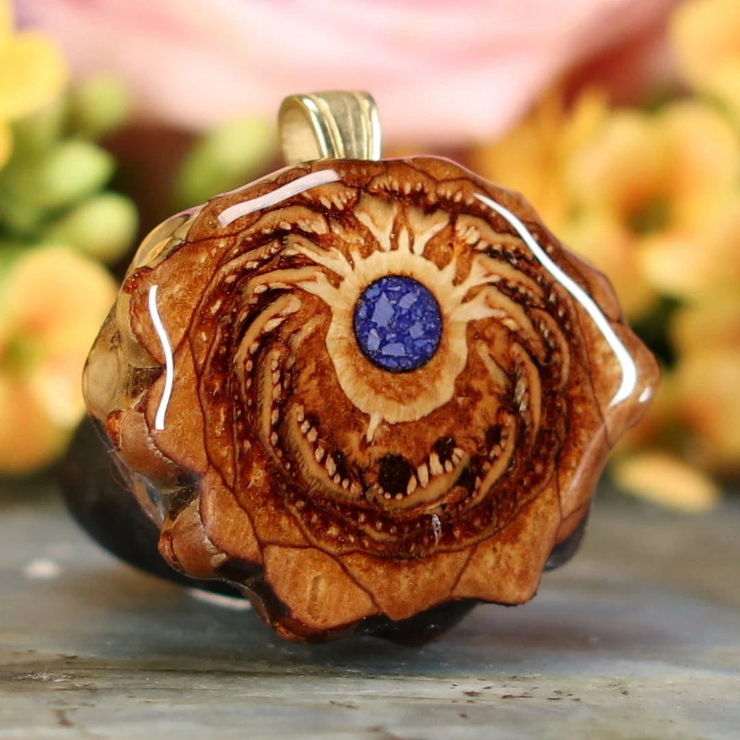 TEP Pendants Crushed Lapis (Glows) 5 TEP Pendants Crushed Lapis (Glows)