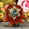 TEP Pendants Seraphinite With Gold Reverse Merkaba