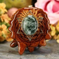 TEP Seraphinite With Gold Merkaba