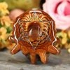 TEP Mexican Fire Agate With Silver Merkaba Pendants