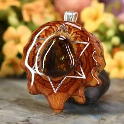 TEP Mexican Fire Agate With Silver Merkaba