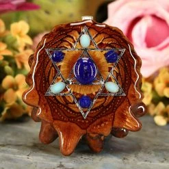 TEP Lapis Lazuli With Silver Merkaba Multi-Stone