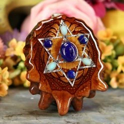 TEP Lapis Lazuli With Silver Merkaba Multi-Stone