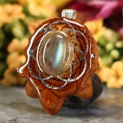 TEP Labradorite With Silver Seed Of Life