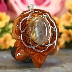 TEP Labradorite With Silver Seed Of Life