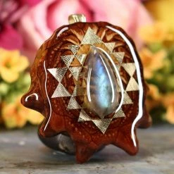 TEP Labradorite With Gold Sri Yantra