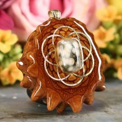 TEP Pendants Ocean Jasper With Gold Seed Of Life