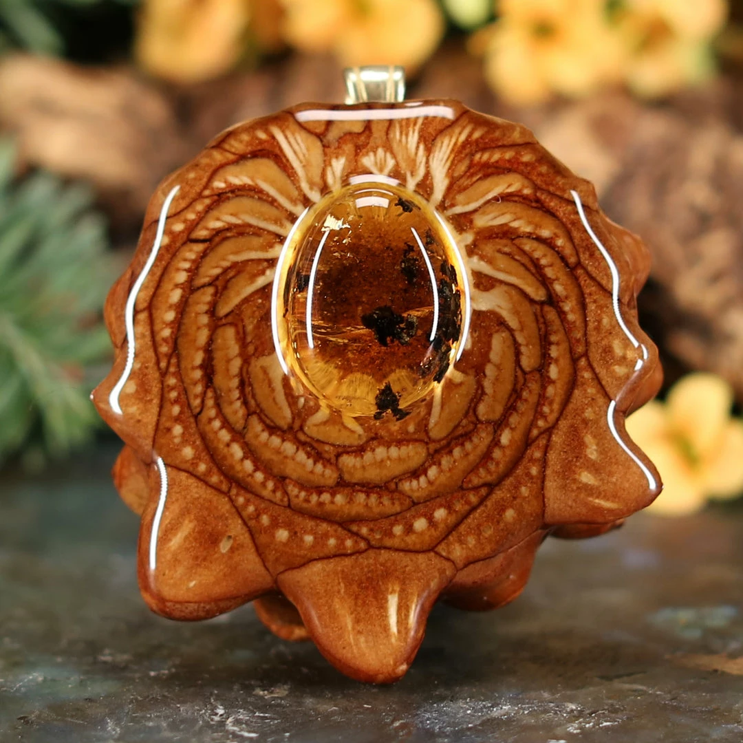 TEP Yellow Amber Pendants 3 TEP Yellow Amber Pendants
