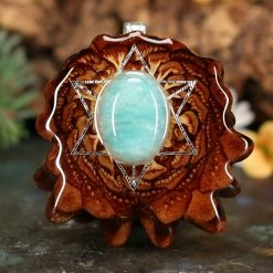TEP Amazonite With Silver Merkaba