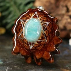 TEP Amazonite With Silver Merkaba