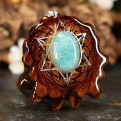 TEP Amazonite With Silver Merkaba