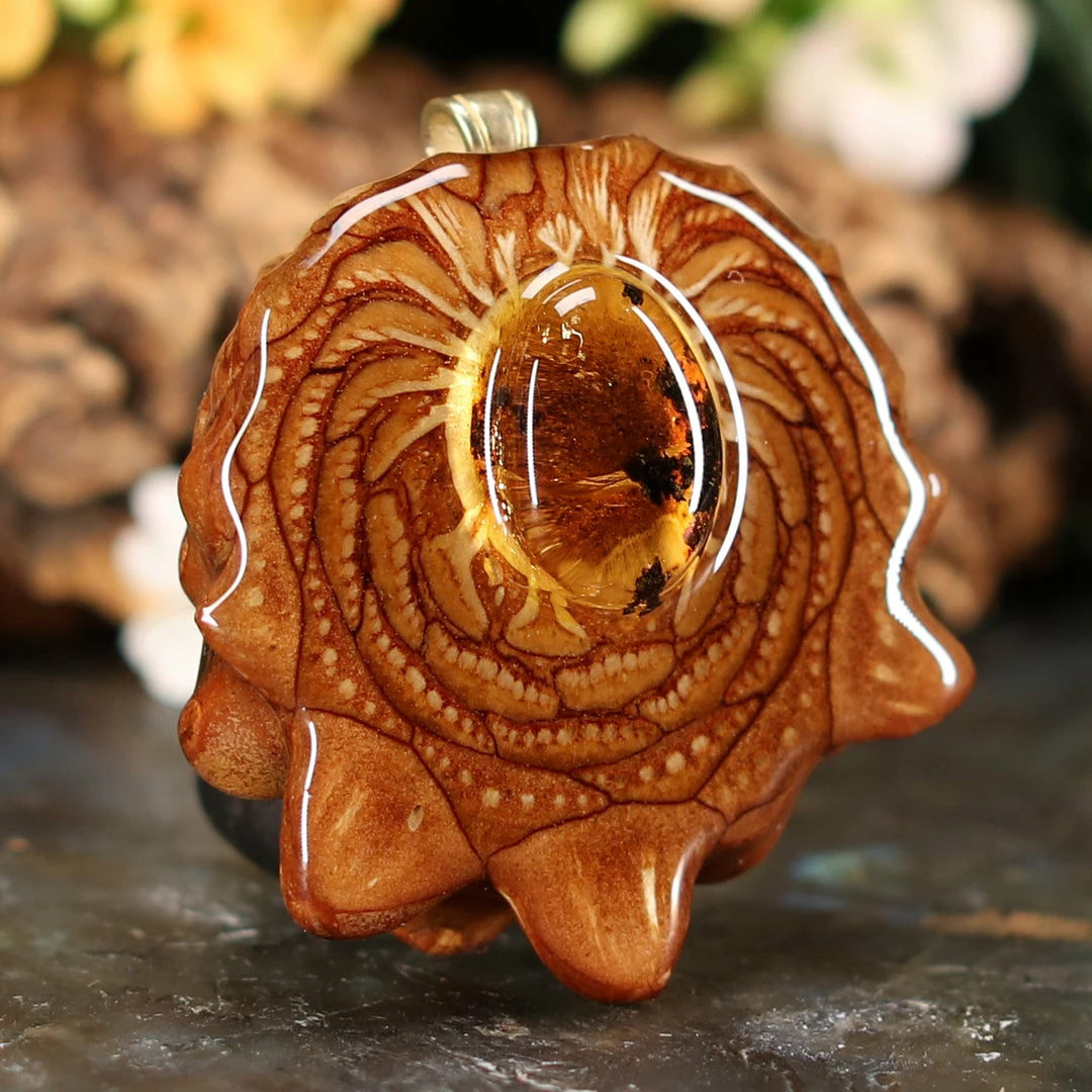 TEP Yellow Amber Pendants 5 TEP Yellow Amber Pendants