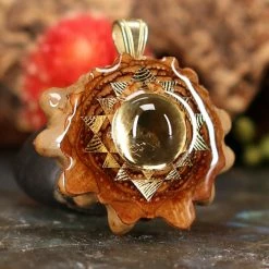 TEP Citrine With Gold Sri Yantra