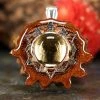 TEP Citrine With Silver 64 Star Tetrahedron Pendants 2 TEP Citrine With Silver 64 Star Tetrahedron Pendants