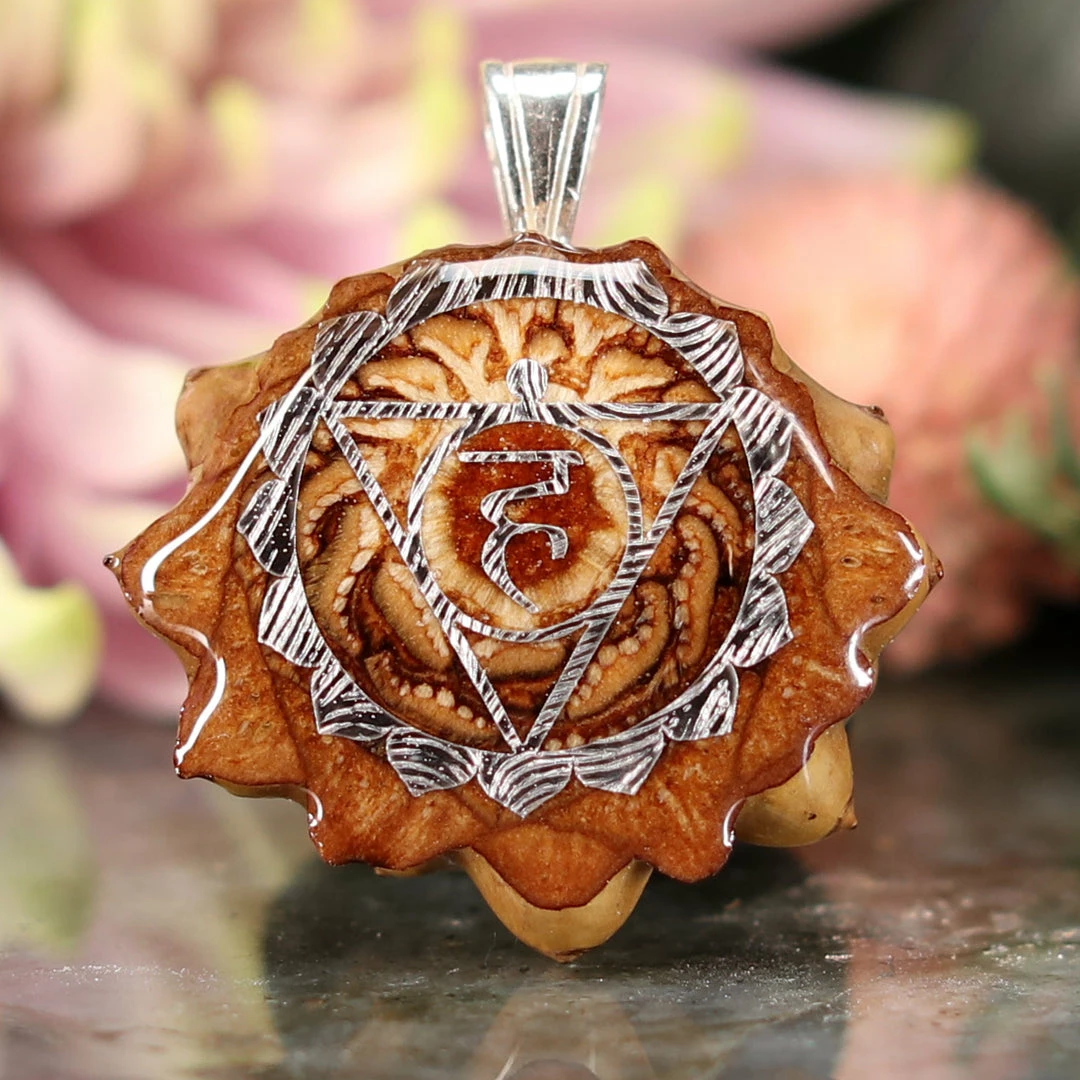 TEP Pendants Natural With Silver Throat (5th) Chakra 3 TEP Pendants Natural With Silver Throat (5th) Chakra