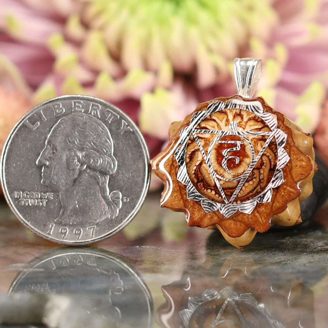 TEP Pendants Natural With Silver Throat (5th) Chakra 4 TEP Pendants Natural With Silver Throat (5th) Chakra