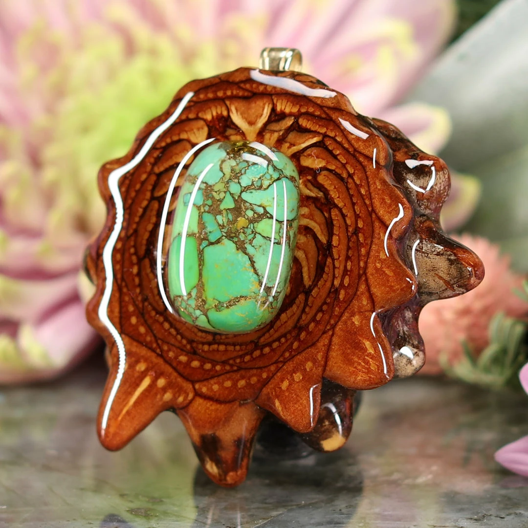 TEP Green Mohave Turquoise Pendants 4 TEP Green Mohave Turquoise Pendants