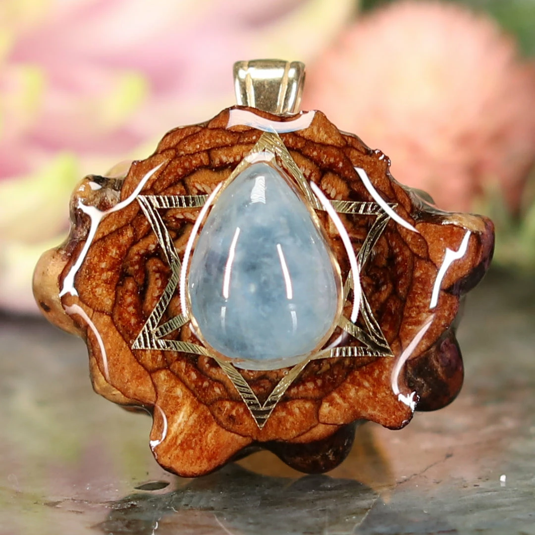 TEP Aquamarine With Gold Merkaba 3 TEP Aquamarine With Gold Merkaba
