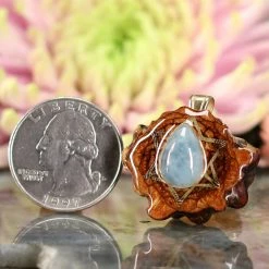 TEP Aquamarine With Gold Merkaba