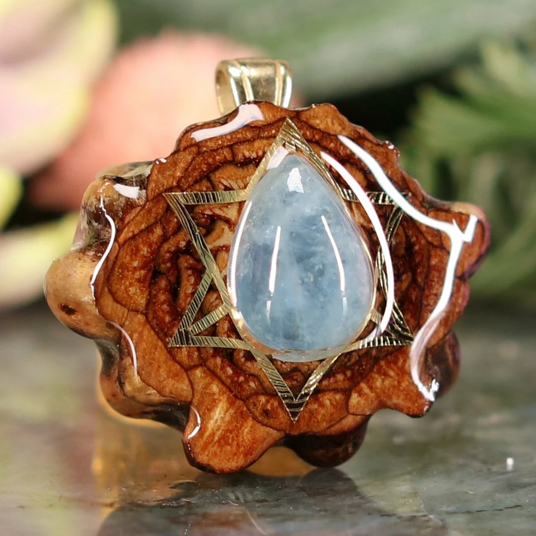TEP Aquamarine With Gold Merkaba 5 TEP Aquamarine With Gold Merkaba
