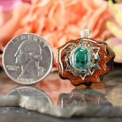 TEP Chrysocolla With Silver 64 Star Tetrahedron