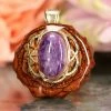 TEP Charoite With Gold Seed Of Life