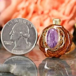 TEP Charoite With Gold Seed Of Life