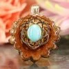 TEP Turquoise With Gold Seed Of Life