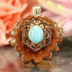 TEP Turquoise With Gold Seed Of Life
