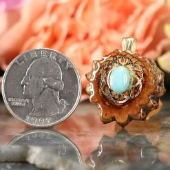 TEP Turquoise With Gold Seed Of Life