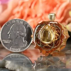 TEP Pendants Citrine With Gold Seed Of Life