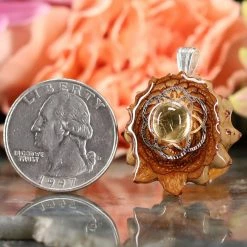 TEP Pendants Citrine With Silver Seed Of Life