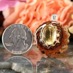 TEP Pendants Citrine With Silver 64 Star Tetrahedron