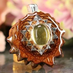 TEP Citrine With Silver Sri Yantra