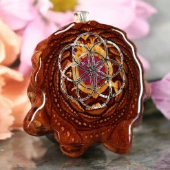 TEP Crushed Sugilite (Glows) With Silver Seed Of Life 7 TEP Crushed Sugilite (Glows) With Silver Seed Of Life