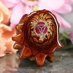 TEP Pendants Crushed Sugilite (Glows) With Gold Merkaba