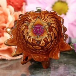 TEP Crushed Sugilite (Glows) With Gold Merkaba Pendants