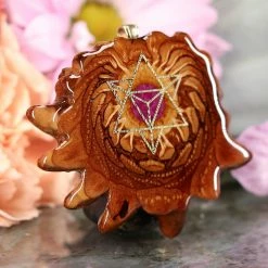 TEP Crushed Sugilite (Glows) With Gold Merkaba Pendants 7 TEP Crushed Sugilite (Glows) With Gold Merkaba Pendants