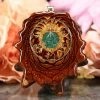 TEP Pendants Crushed Malachite (Glows) With Gold Cube Of Metatron
