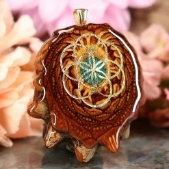 TEP Crushed Malachite (Glows) With Gold Seed Of Life