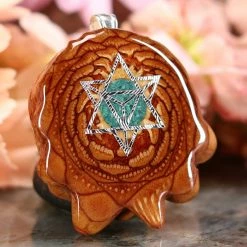 TEP Crushed Malachite (Glows) With Silver Merkaba Pendants 7 TEP Crushed Malachite (Glows) With Silver Merkaba Pendants