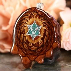 TEP Crushed Malachite (Glows) With Silver Merkaba