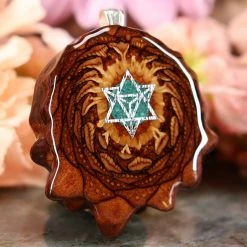 TEP Crushed Malachite (Glows) With Silver Merkaba