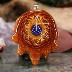 TEP Crushed Lapis (Glows) With Gold Merkaba