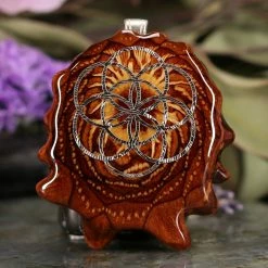 TEP Natural With Silver Seed Of Life Pendants