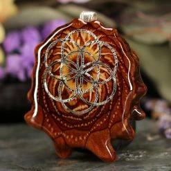 TEP Natural With Silver Seed Of Life Pendants