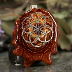 TEP Natural With Silver Seed Of Life Pendants 7 TEP Natural With Silver Seed Of Life Pendants